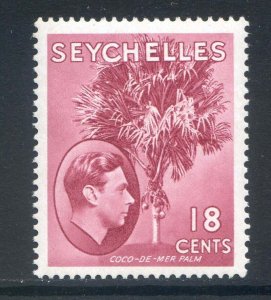 Seychelles 18c Carmine Lake SG139ca Mounted Mint