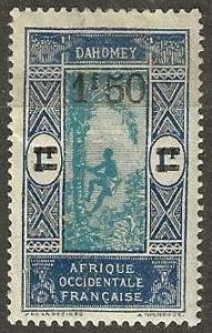 Dahomey 93 mint,  hinge remnant, paper adhesion on gum. 1927. (D301)