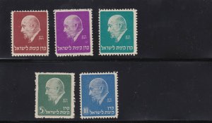 ISRAEL KKL/JNF Judaica Lot of 5 Stamps - Read Desc for Condition