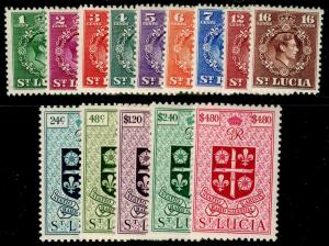 ST. LUCIA SG146-159, COMPLETE SET, LH MINT. Cat £45.