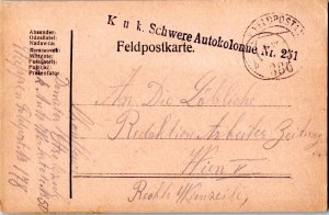 Austria Soldier's Free Mail c1916 K.u.K. Feldpostamt 386 Feldpostcard to Wien...