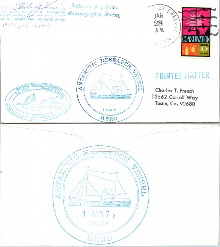 1975 R/V HERO MULTI CACHET + SIGNED, 1975, Polar