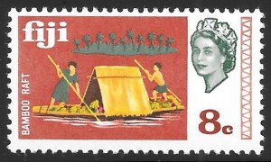 Fiji Scott 266 MNH 8c Bamboo Raft issue of 1969