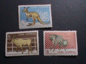 ​CUBA THREE WILD ANIMALS MNH-VF WE SHIP TO WORLD WIDE- WE COMBINED SHIPPING