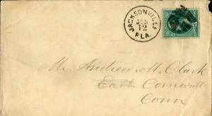 US JACKSONVILLE, FL 6/12/18?? 3C MUTE CANCEL COVER TO CORNWALL, CT AS SHOWN