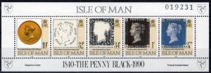 ZAYIX Isle of Man 422 MNH Stamps on Stamps Penny Black 010122SM78M