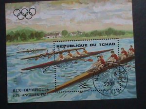 CHAD-1984 OLYMPIC-LOS ANGELES'84- FANCY CANCEL S/S WE SHIP TO WORLDWIDE VF