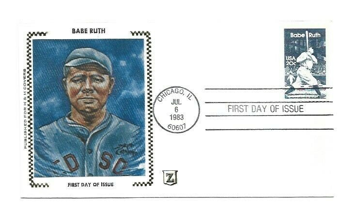2046 Babe Ruth Zaso for H&M Covers cachet 'E' FDC