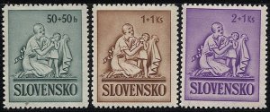 SLOVAKIA 1941  Sc B5-B7, Mint MNH VF  - Child Welfare