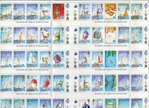 Solomon Islands 1986 SG570a America's Cup sheet of 50 MNH 