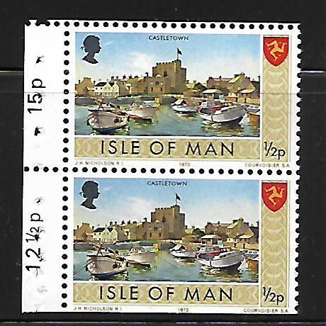 ISLE OF MAN 12a MNH BOOKLET PANE,  CASTLETOWN ISSUE