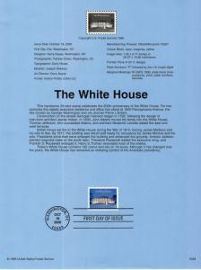 US SP1376 White House 3445 Souvenir Page FDC