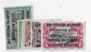 Belgium Congo (German occupation)  Sc #N17-N22  OG VF