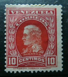 Venezuela 1911 10c Fine MH* South America A4P52F146-