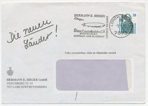 Cover / Postmark Germany 1992 Zeppelin - Airmail - Hermann E. Sieger