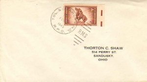 United States U.S. R.P.O.'s Tol. & Charles N.D. 1949 598-C-1  Philatelic.