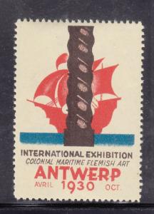 Internl. Exhib. - Colonial Maritime Flemish Art Poster Stamp