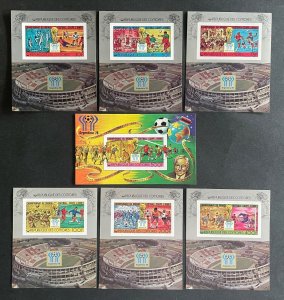 Stamps Deluxe Blocks & S/S Football World Cup Argentina 78 Comoros Imperf.-