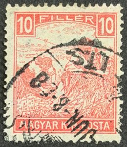 Hungary, 1916, SC#106, Harvest (White Numerals) Used, F