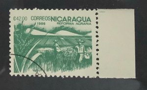 Nicaragua 1986 Scott 1536 CTO -  42.00 C$,  Agrarian Reform,  Rice