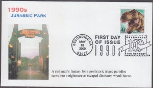 USA # 3190k.1 FDC - STEVEN SPIELBERG's CLASSIC MOVIE JURASSIC PARK