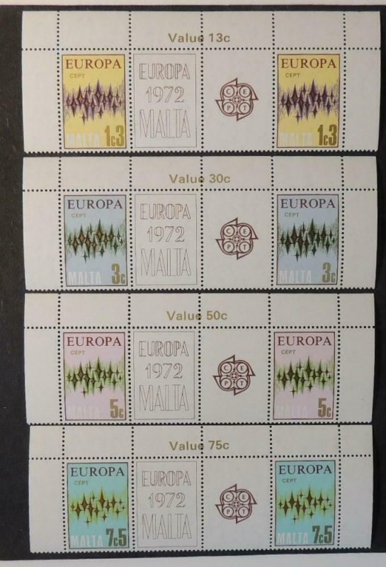 Malta 1972 communications europa cept MNH x2 sets 