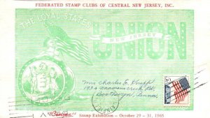 THE LOYAL STATES OF THE UNION NEW JERSEY CACHET EVENT COVER CENJEX 1965