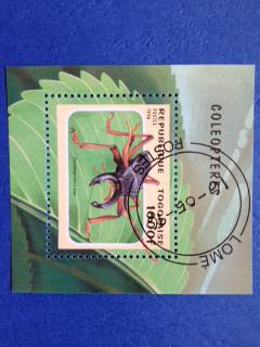 Togo 1996 Insects Animal Beetle Bug Nature CTO Michel BL393