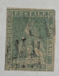 Italy-Tuscany, 1851, SC45, Used, Imperf