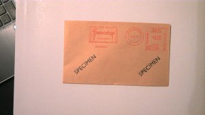 CEYLON SPECIMEN METER MAIL POSTAL ENV