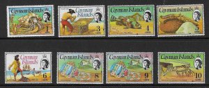 CAYMAN ISLANDS SG346/52 1974 DEFINITIVES SET TO 10c MNH