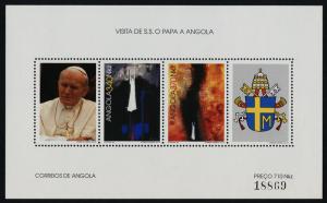 Angola 841 MNH Art, Pope John Paul II, Crest