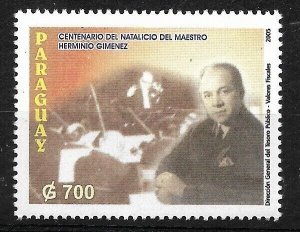 PARAGUAY 2005 HERMINIO GIMENEZ MUSICIAN MUSIC ORCHESTRA 1 VALUE MINT NH