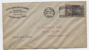 1926 New York City #628 5ct Ericsson FDC Garcia corner card Philadelphia [A39.67