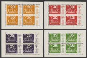 Sweden 1974 STOCKHOLMIA 74 Int Stamp Exhibition Set of 4 Miniature Sheets MNH