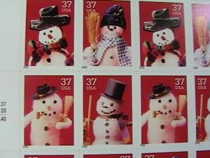 U.S.# 3676-3679(3679a)-MINT/NH--PANE OF 20------CHRISTMAS-----2002