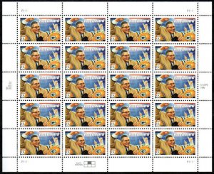 MALACK 3147 VF/XF OG NH, 32c Vince Lombardi Sheet, a..MORE.. sheet3147