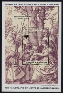 St Thomas & Principe 527 MNH Christmas, Art, Holy Family, Durer, IYC