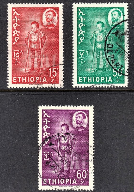 Ethiopia Scott B42-44 F to VF used.