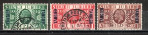 Morocco Agencies- Tangier 1935 GB opt Silver Jubilee sst SG 238-40 FU CDS