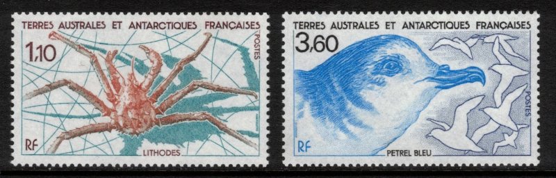 FRENCH ANTARCTIC 1989 Marine Life; Scott 143-44, Yvert 140, 142; MNH