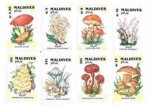 Maldives 1992 - Mushrooms, Fungi - Set of 8v - Scott 1702-09 - MNH