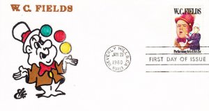 Ellis 1st Day Cover #1803 W.C. Fields Hollywood Film Comedy 1980