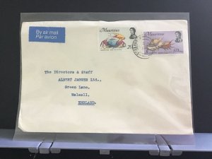 Mauritius Air Mail England stamps cover R31128