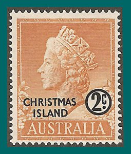 Christmas Island 1958 Queen Elizabeth, MNH #1,SG1