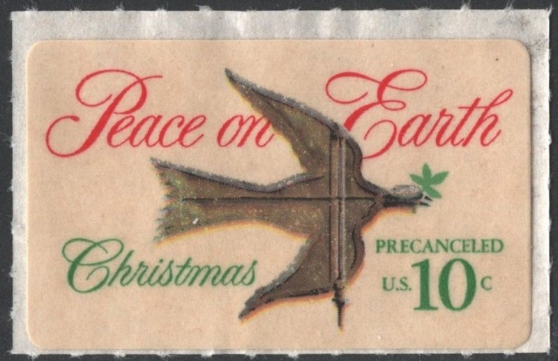 SC#1552 10¢ Christmas: Dove Weathervane atop Mount Vernon (1974) SA