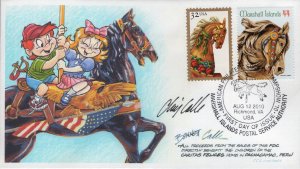 Set of 6 CCL Combo FDCs for the 2010 Marshall Islands Carousel Horses Stamps