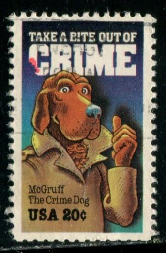 2102 US 20c McGruff The Crime Dog, used