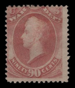 US Scott #O93 War Dep.  90 Cents Mint Hinged > Year 1873