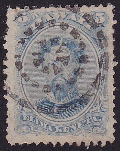HAWAII 1882 5c Sc39 nicely used with fancy cancel...........................2184